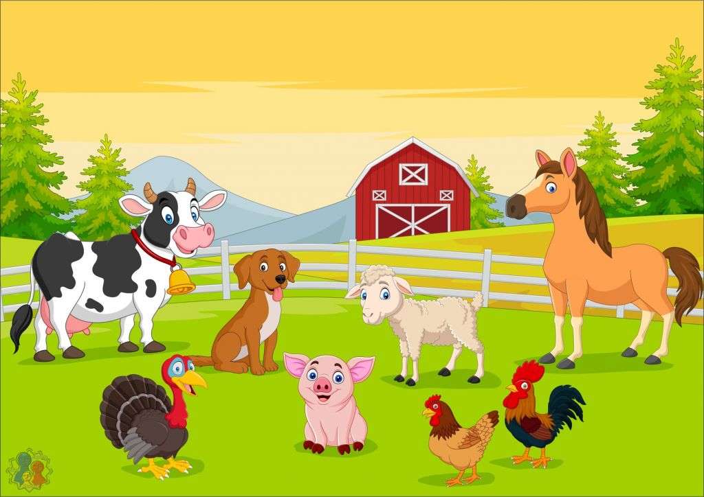 Haustiere auf dem Bauernhof Puzzlespiel online