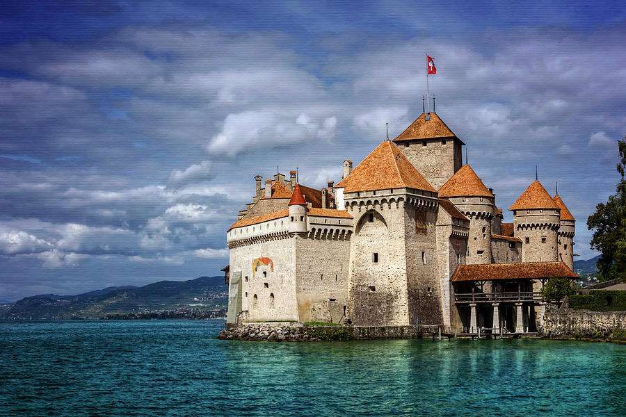 Castelo maravilhoso na Suíça puzzle online
