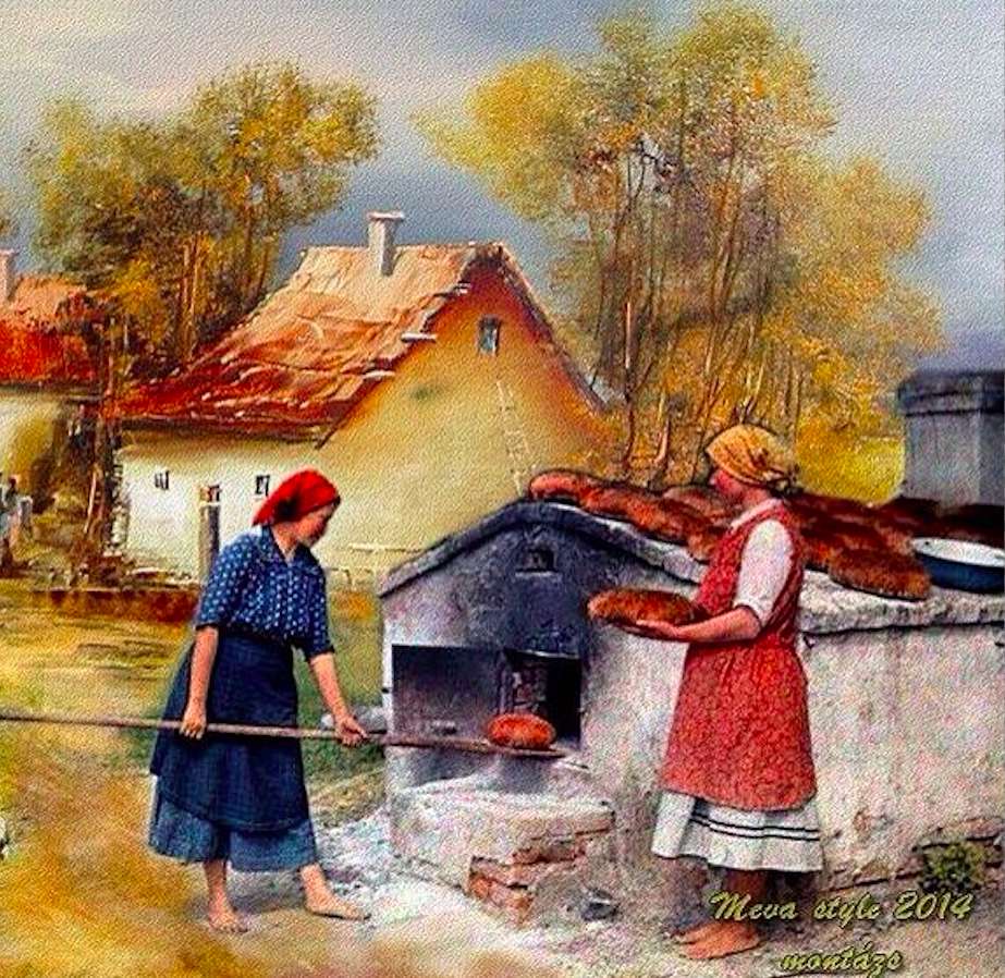 Dia de cozer pão na aldeia puzzle online
