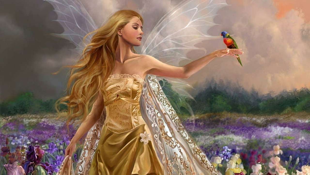 pretty fairy and the bird jigsaw puzzle online