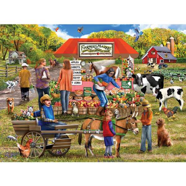 Sale of vegetables on the farm online puzzle