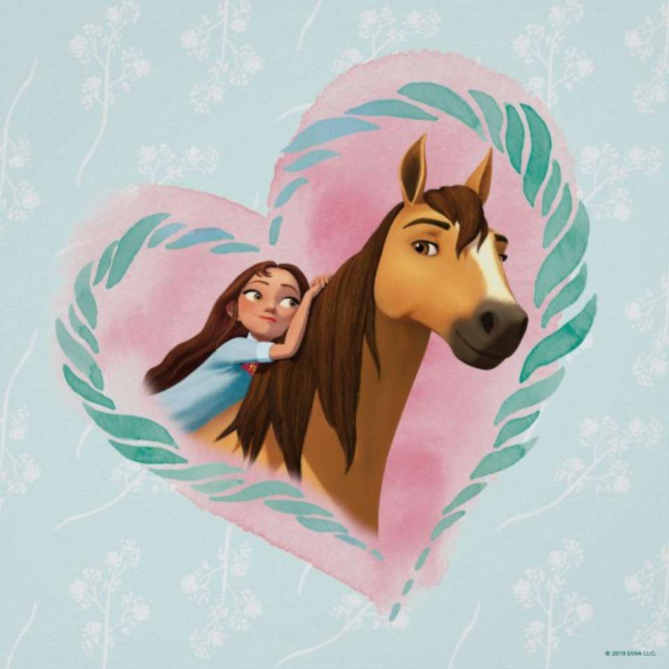 Lucky & Spirit akvarell szív kirakós online