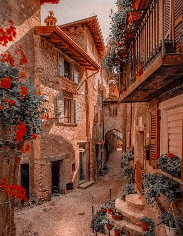 Италия - милая, красивая улица пазл онлайн