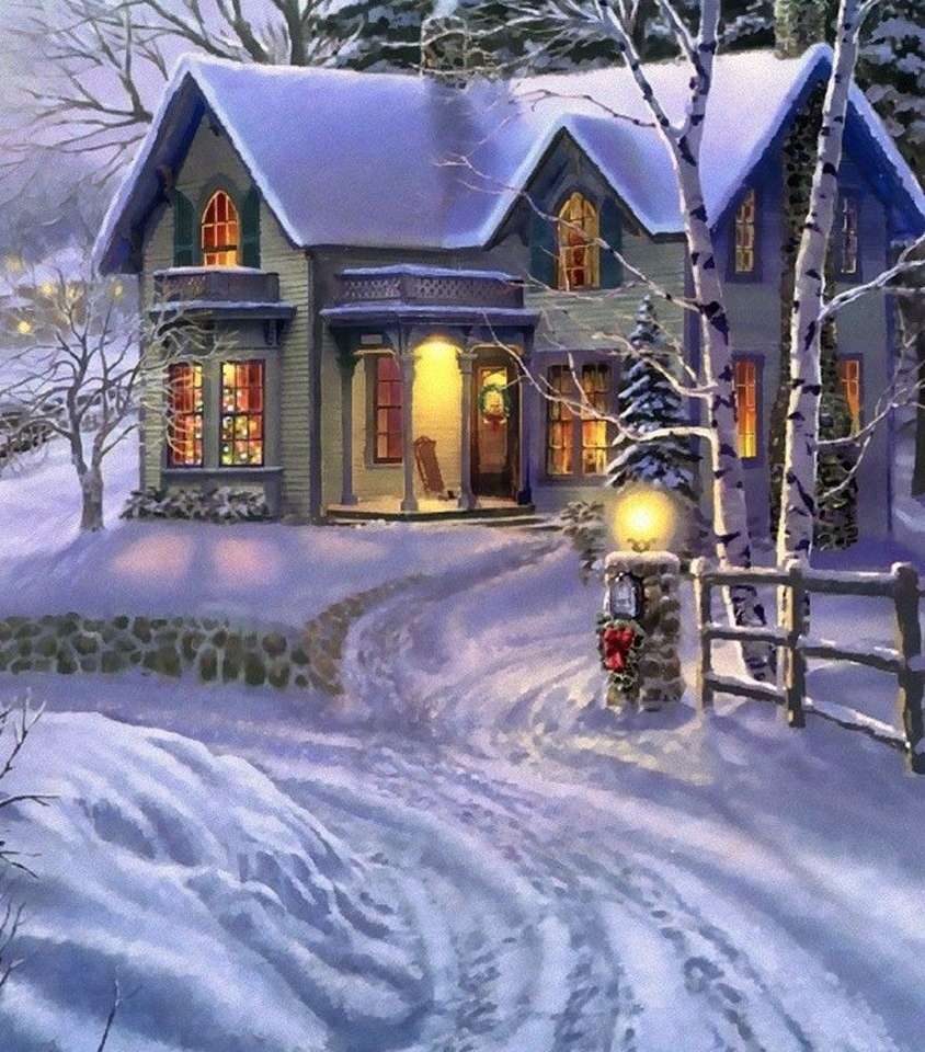 Winter evening atmosphere - online puzzle