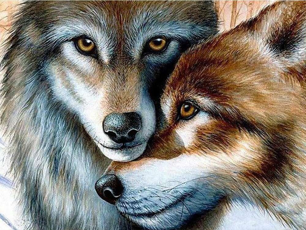 όμορφοι λύκοι online παζλ