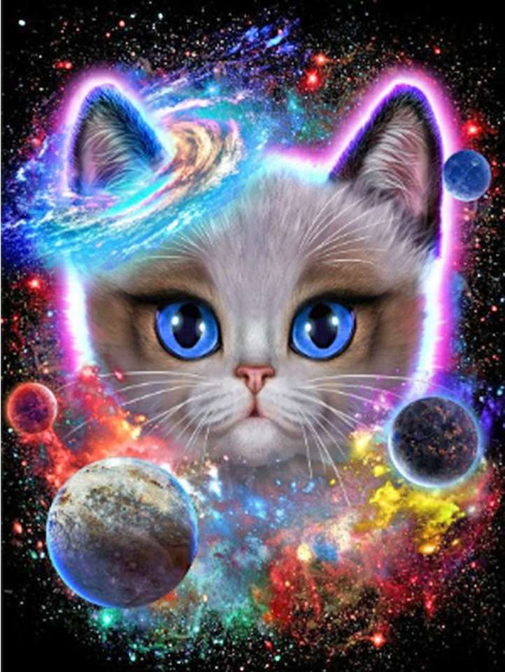 kosmická kočka online puzzle