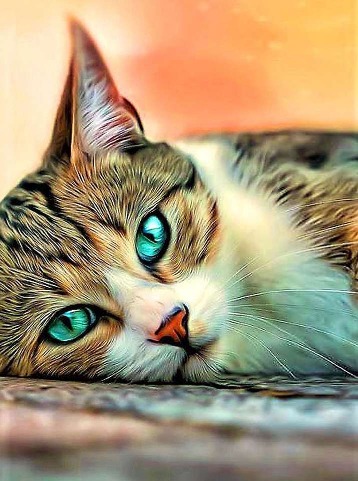 pisicuta cu ochi frumosi puzzle online