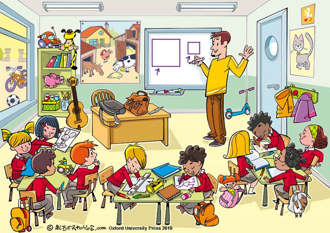 At school during the lesson jigsaw puzzle online