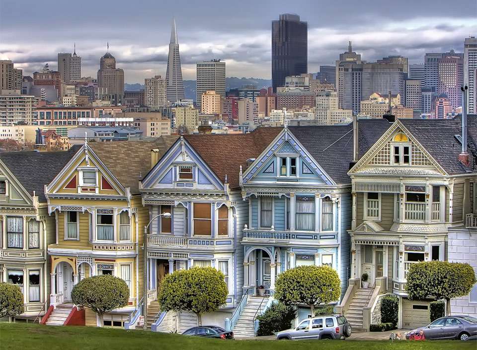 Casele din San Francisco și Victorian jigsaw puzzle online