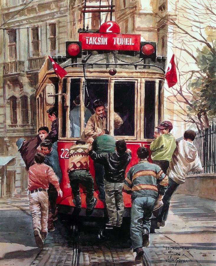 Een tram van die jaren, waar die tijden :) legpuzzel online