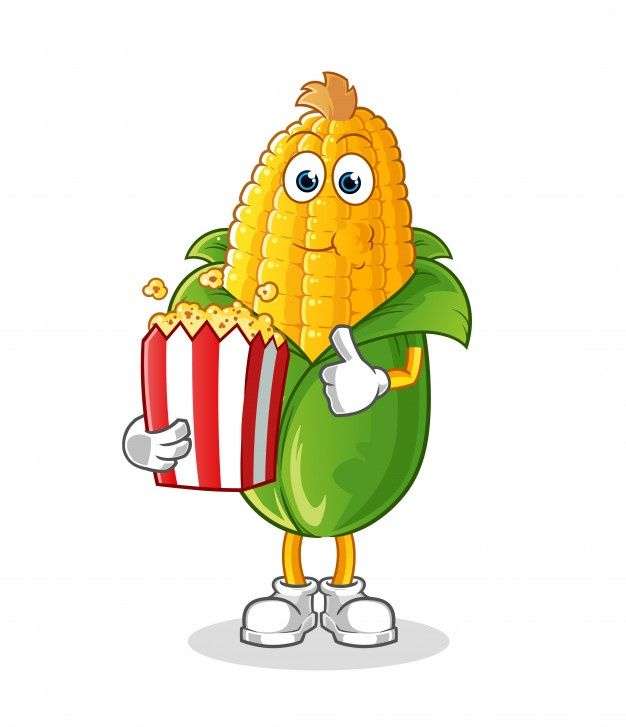 majs och popcorn Pussel online