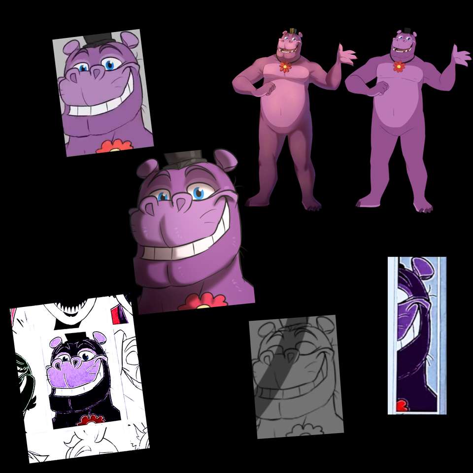 Фиолетовый бегемот онлайн-пазл