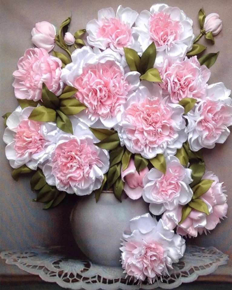 jarrón con flores rompecabezas en línea