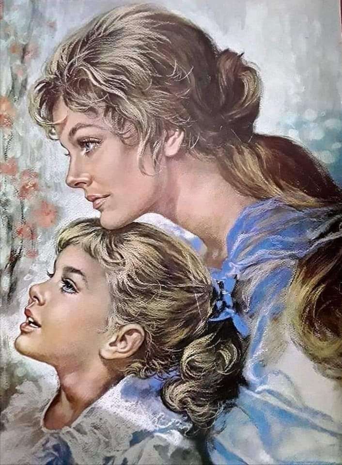 portrait of mother and daughter online puzzle