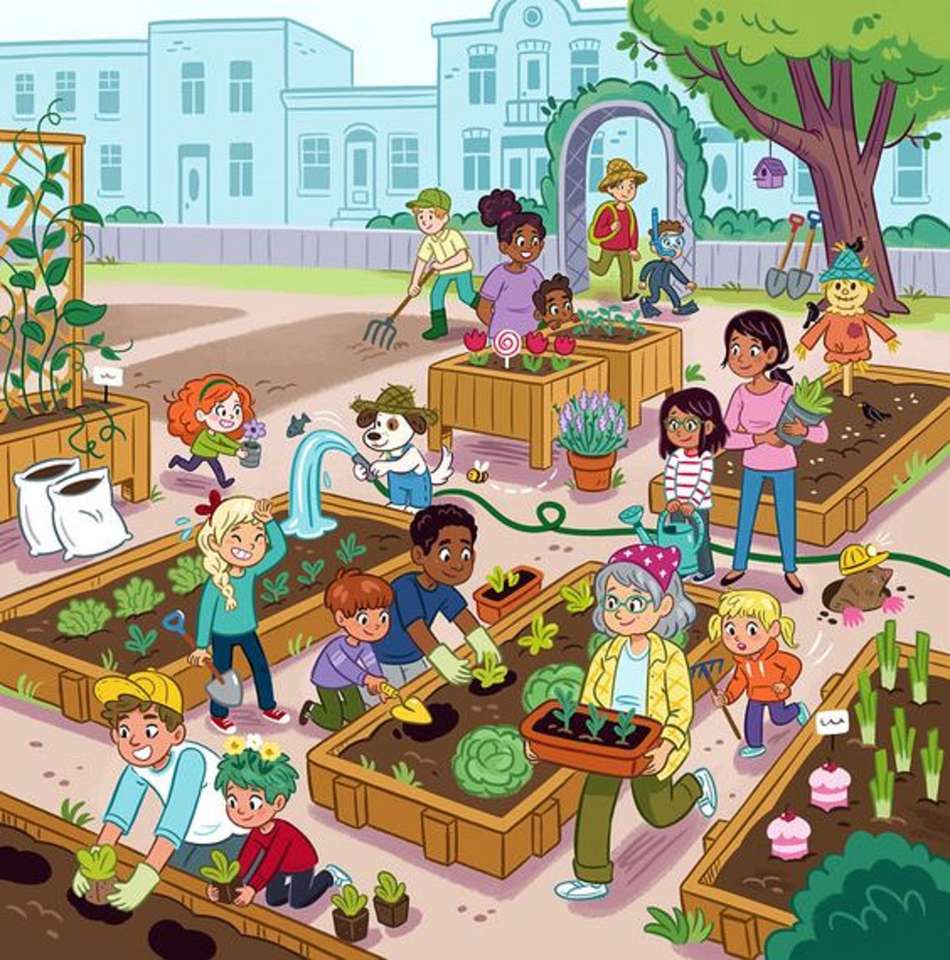 Lucrări în grădină puzzle online