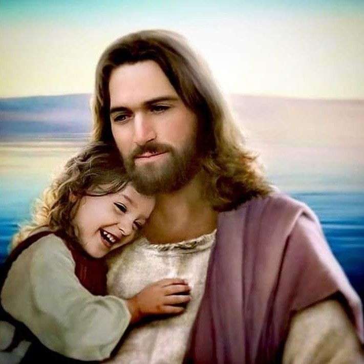 Jesus och den glada flickan pussel på nätet