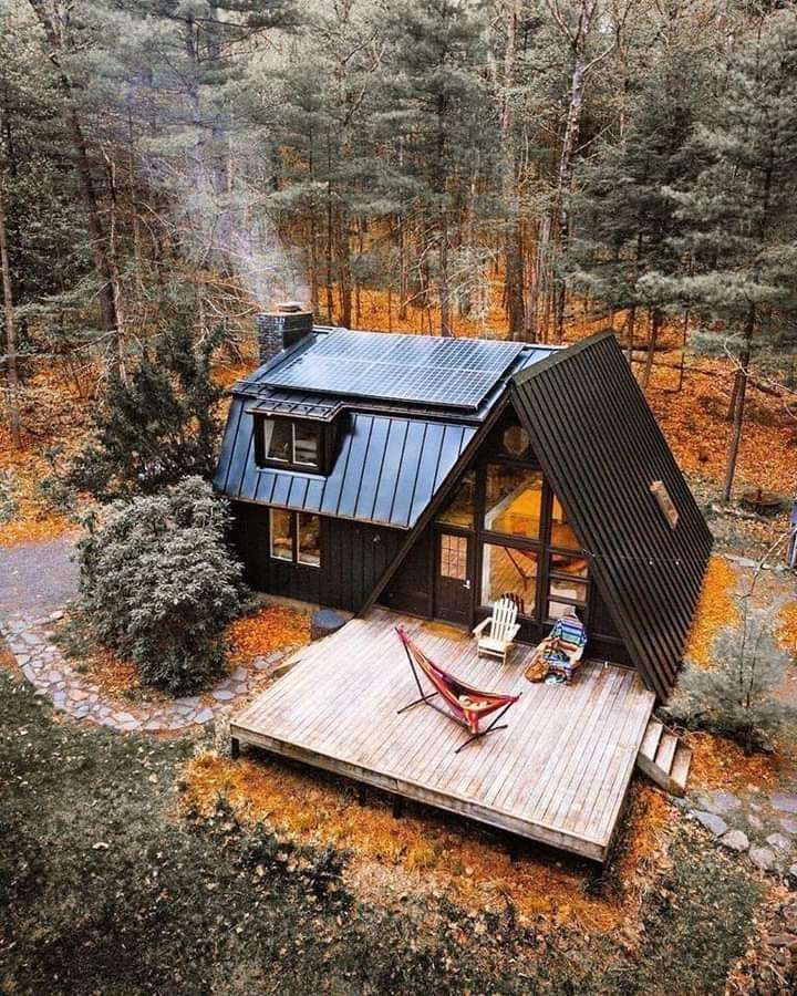 лесной домик онлайн-пазл