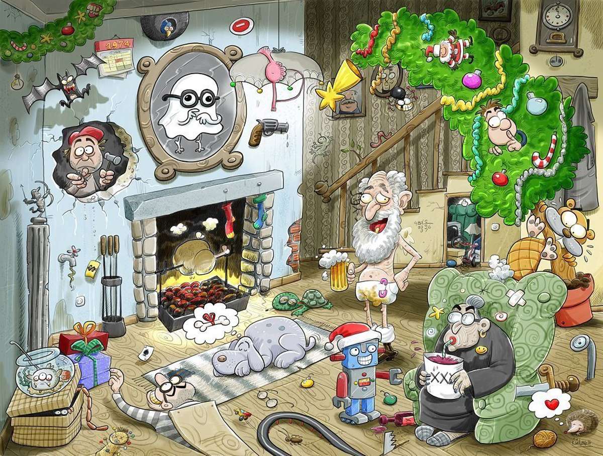 Kerst in Chaos House online puzzel