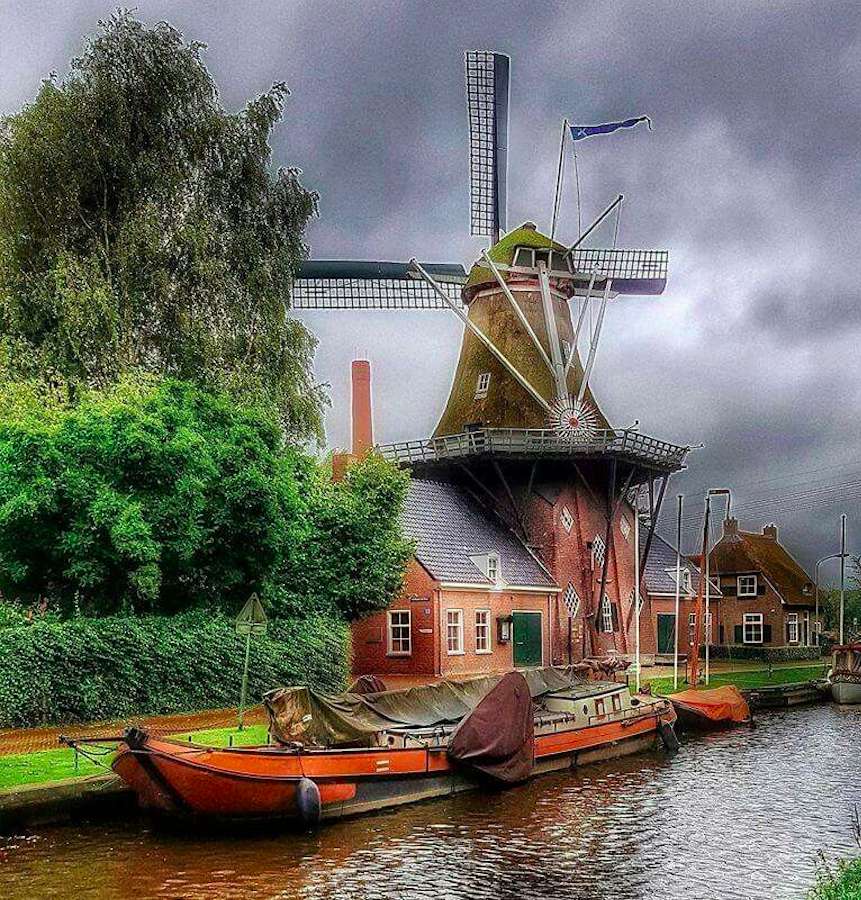 Windmill în Olanda jigsaw puzzle online