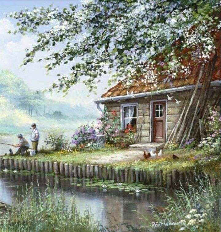 Lovely lakeside farm online puzzle