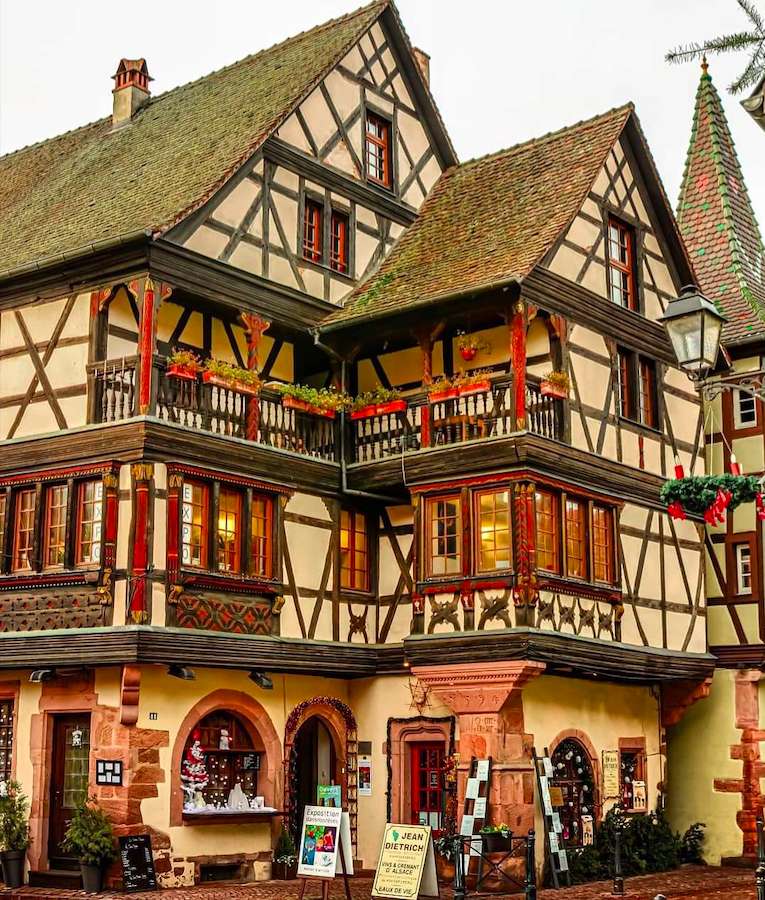 Miracle Townhouse-Kaysersberg, Эльзас, Франция онлайн-пазл