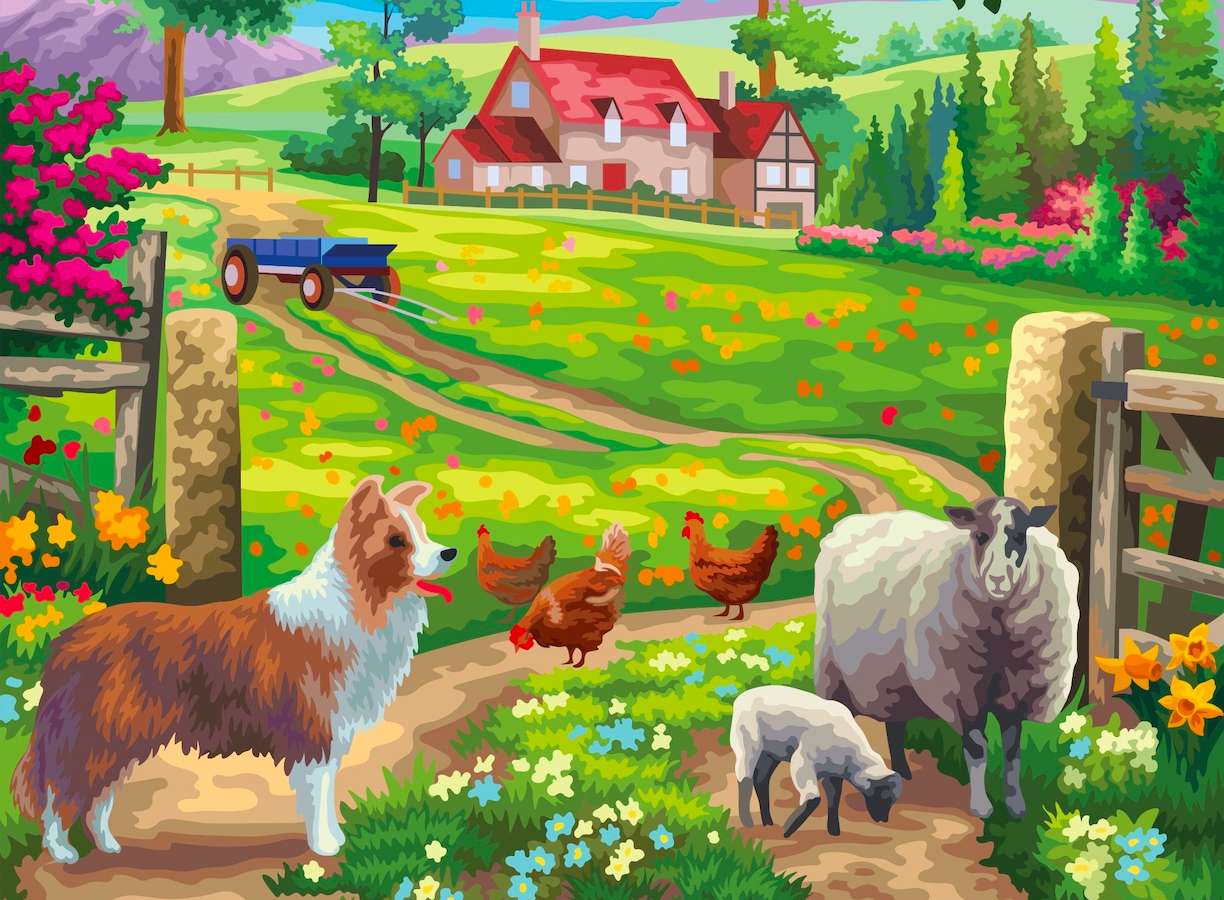Vidéki állatok online puzzle