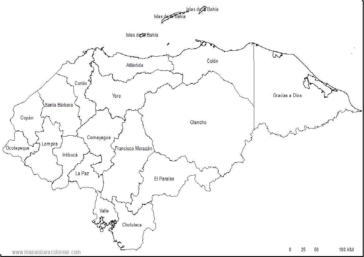 ホンジュラスの地図 ジグソーパズルオンライン