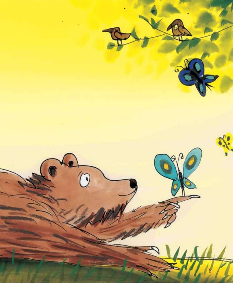 medvěd a motýl skládačky online