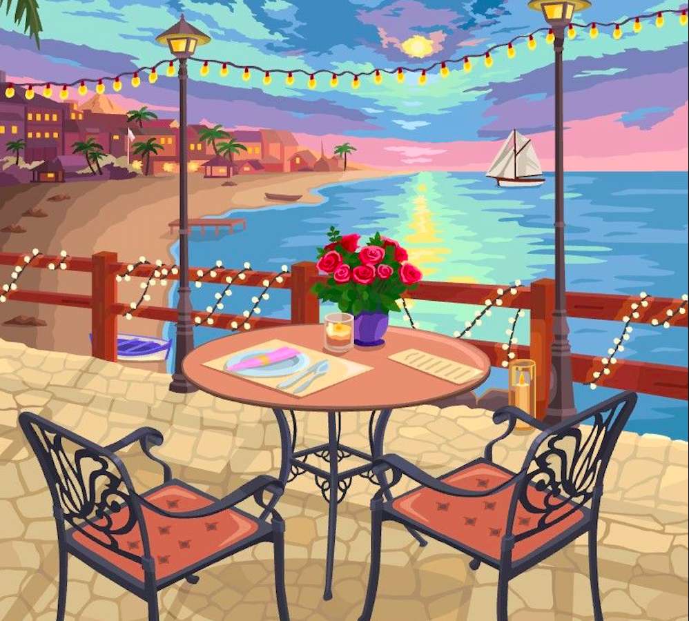 恋人のためのビーチのロマンチックな場所:) ジグソーパズルオンライン