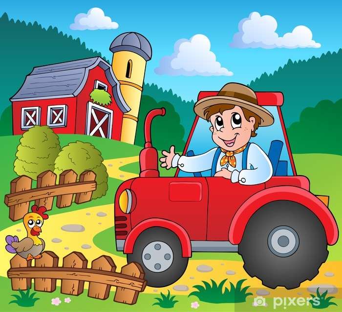 Obrázek pro děti - farma online puzzle