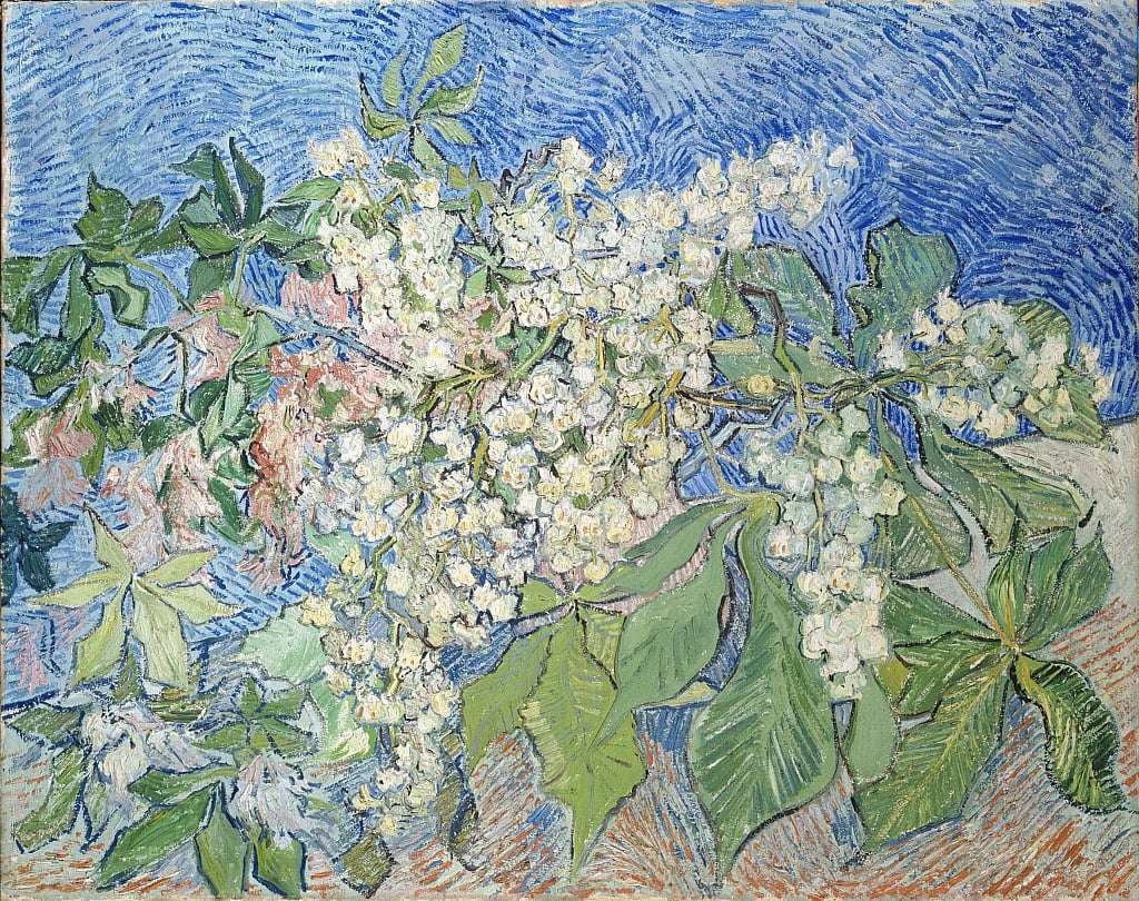 Kastanjeträd i blom (V van Gogh) Pussel online
