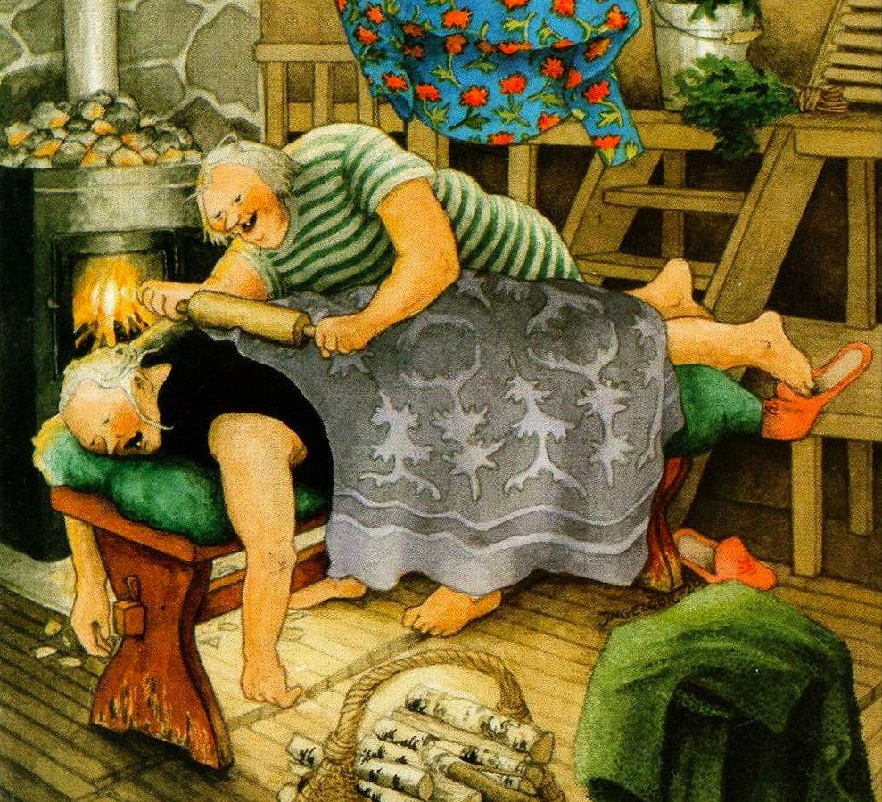 Crazy Grannies Massage jigsaw puzzle online