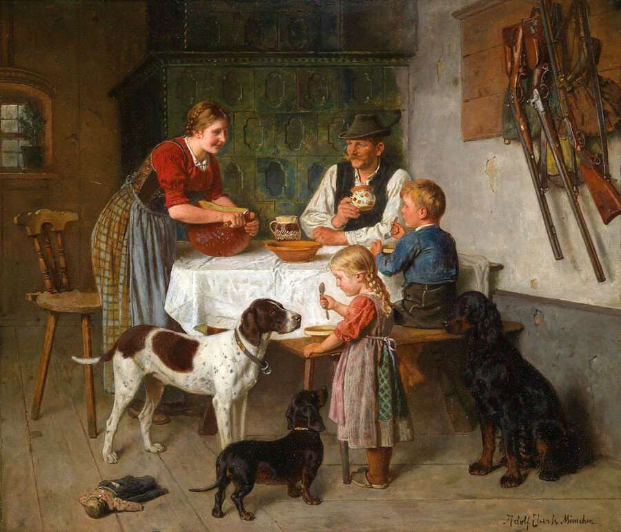 The family at the table online puzzle