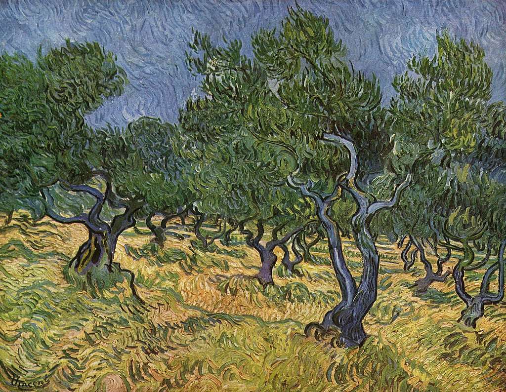 Овощна градина с маслинови дървета (V van Gogh) онлайн пъзел