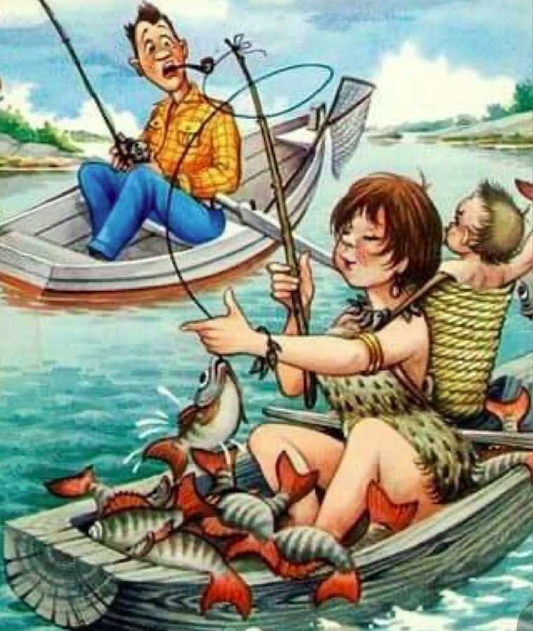 Pescador - Como ela faz isso? oi oi puzzle online