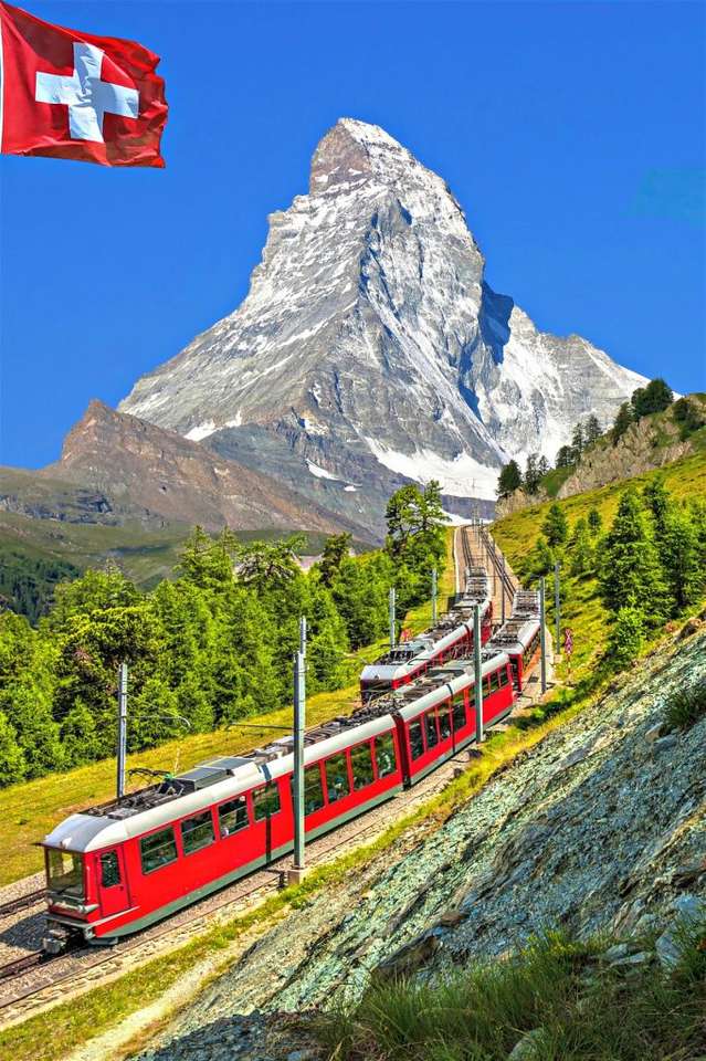 スイスで電車 ジグソーパズルオンライン
