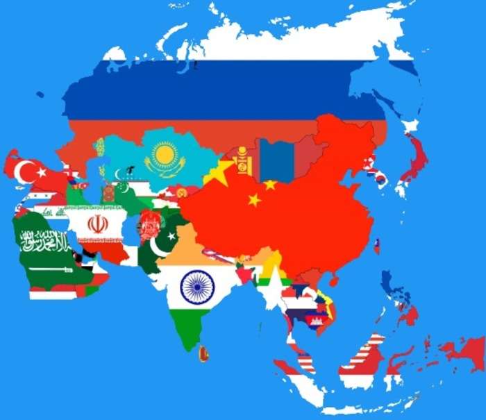 ASIAN MAP jigsaw puzzle online