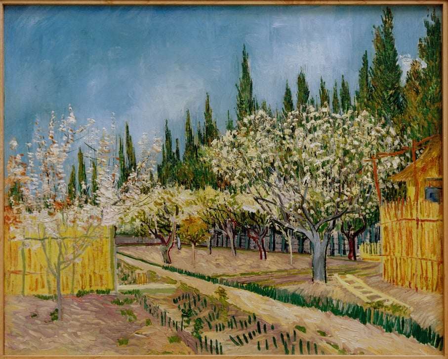 Fruktträdgård i blom (V van Gogh) Pussel online