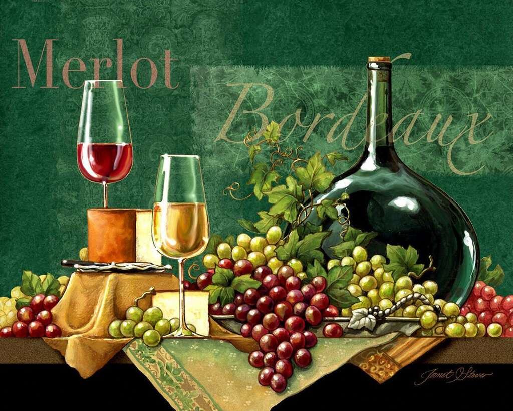 Delicioso vinho de Bordeaux puzzle online