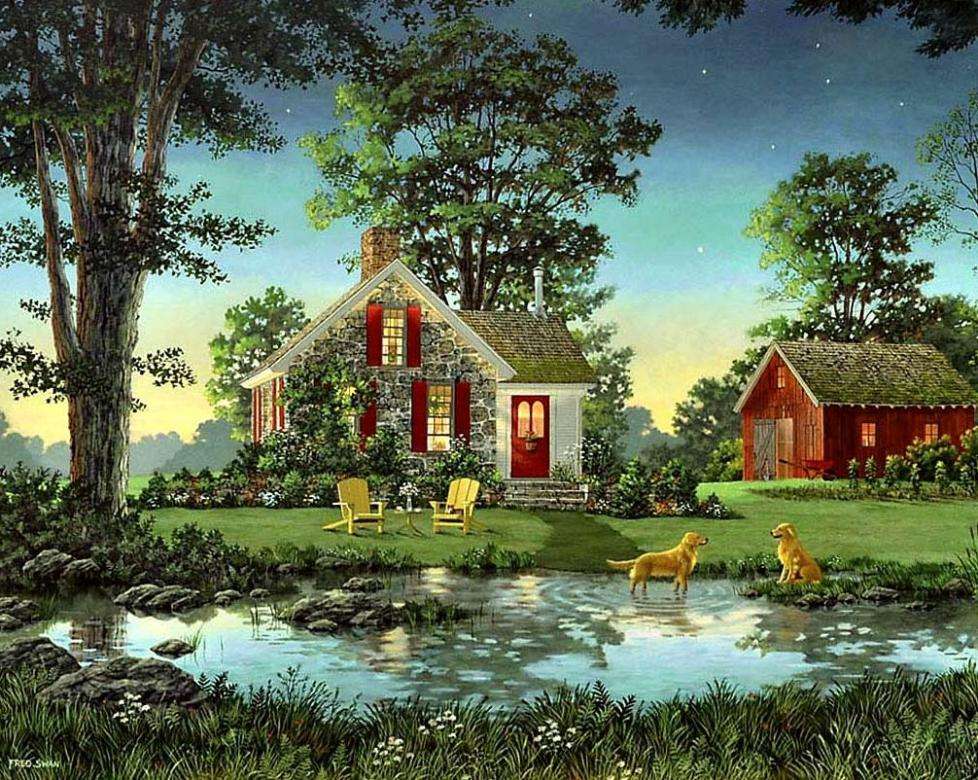 Pond on the property jigsaw puzzle online