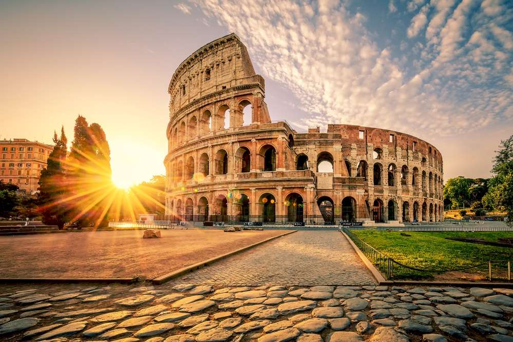 Flavianisches Amphitheater. Das Kolosseum in Rom Puzzlespiel online