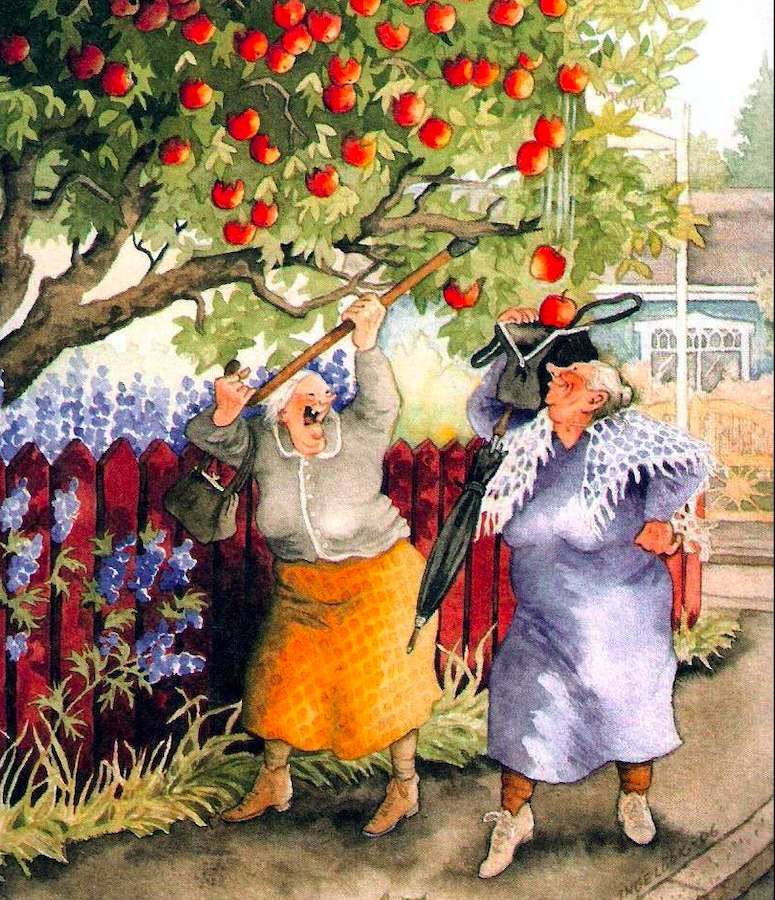 Crazy Grannies - Яблоки с улицы никому не принадлежат, хех пазл онлайн