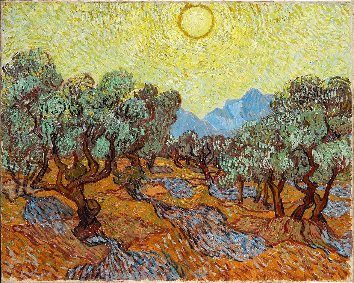 Маслинови дървета (Винсент ван Гог) онлайн пъзел