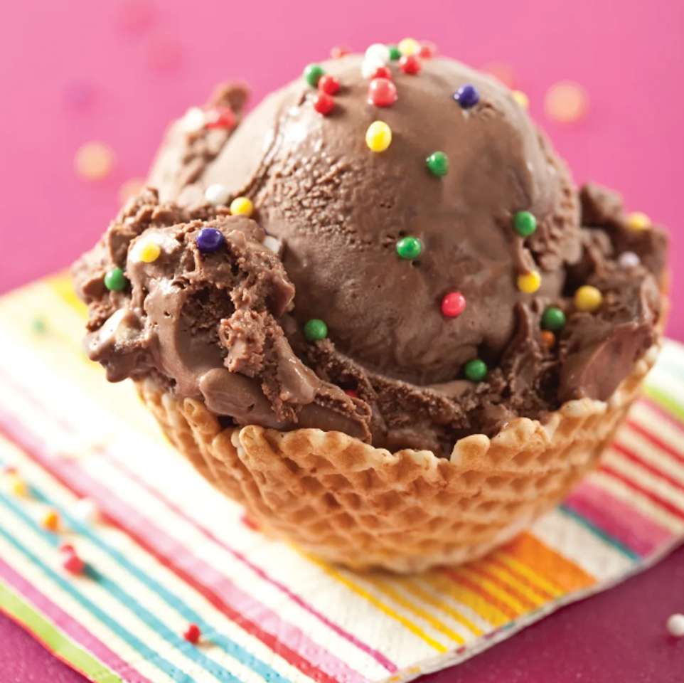Čokoládová sladová zmrzlina online puzzle