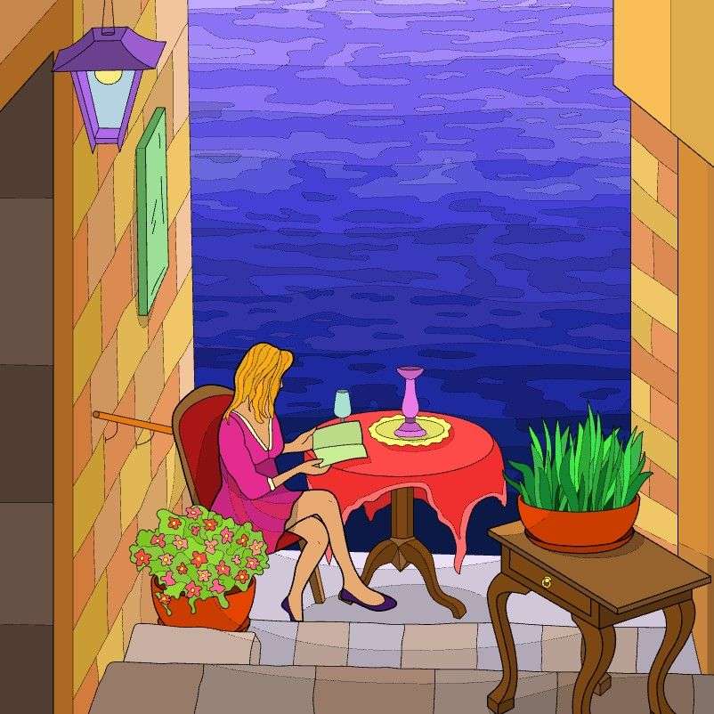 Ocean view from the window, wonderful relaxation jigsaw puzzle online