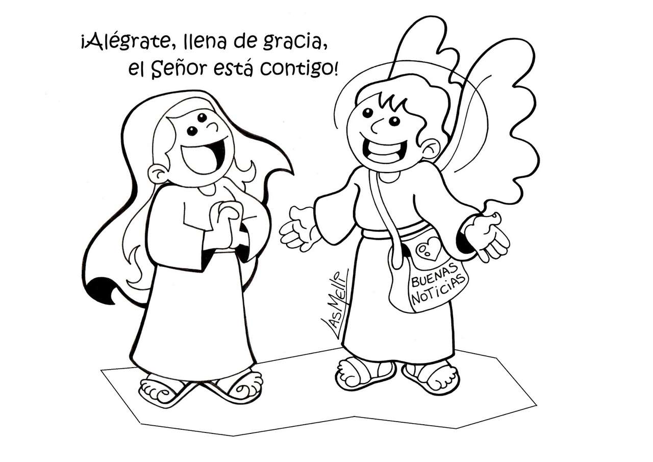 Saludo del ángel a María. rompecabezas en línea