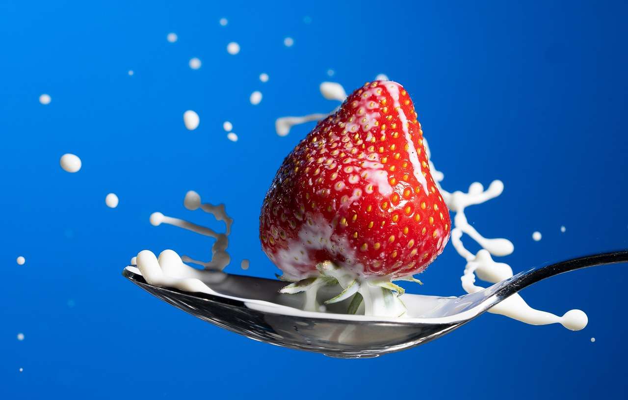 Milch-Erdbeere Online-Puzzle