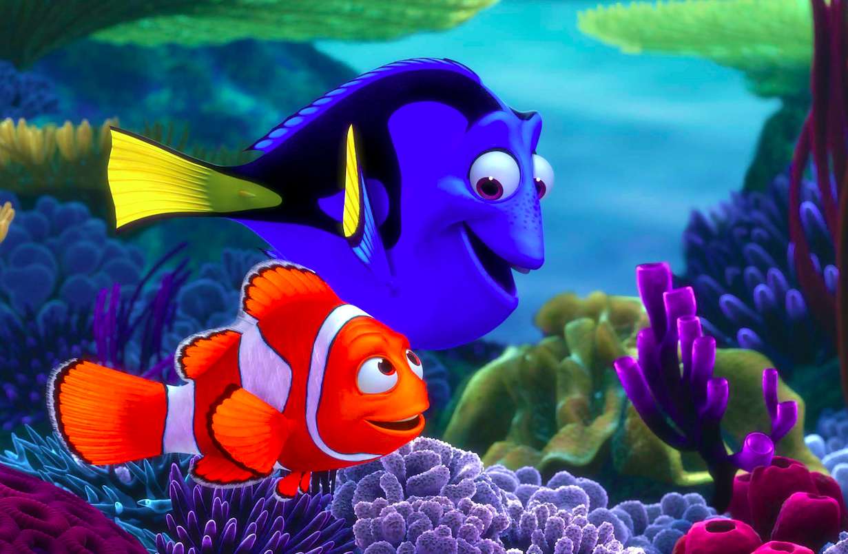 Nemo i en vacker havsträdgård :) pussel på nätet