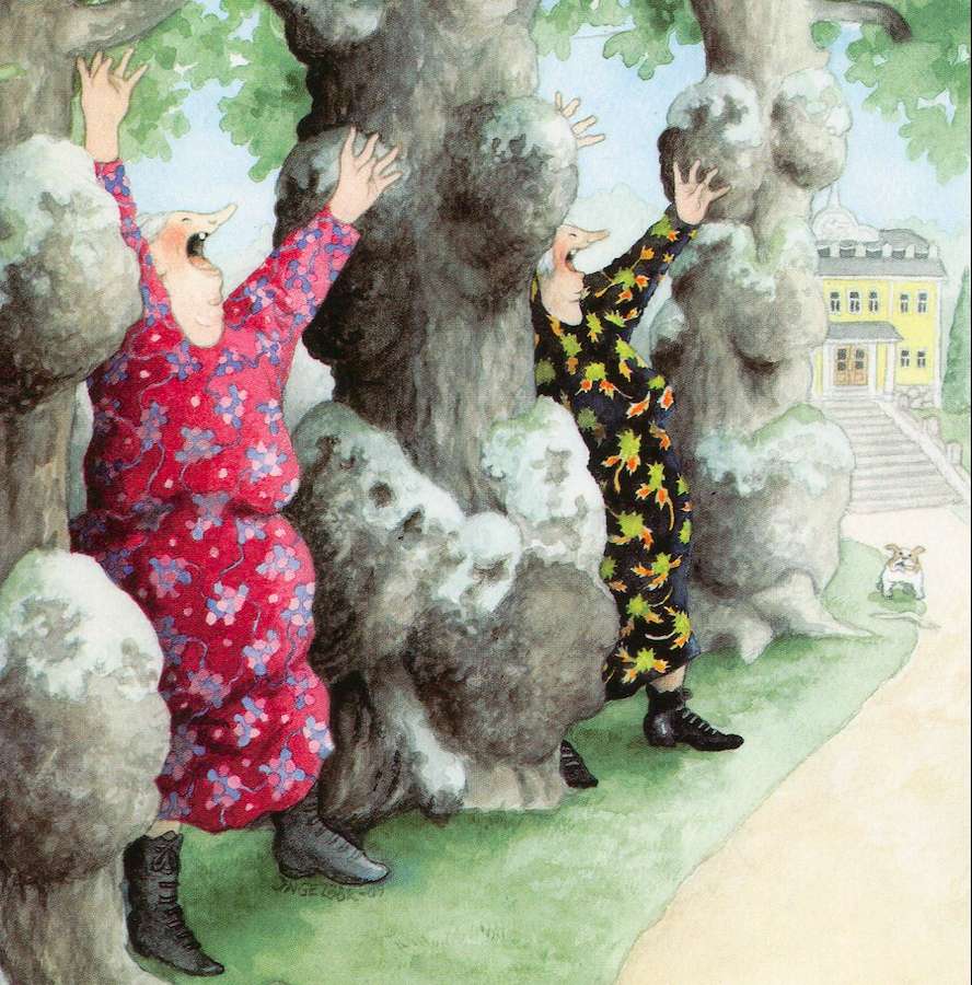 Crazy Granny-Fantômes de la rue parmi les arbres puzzle en ligne