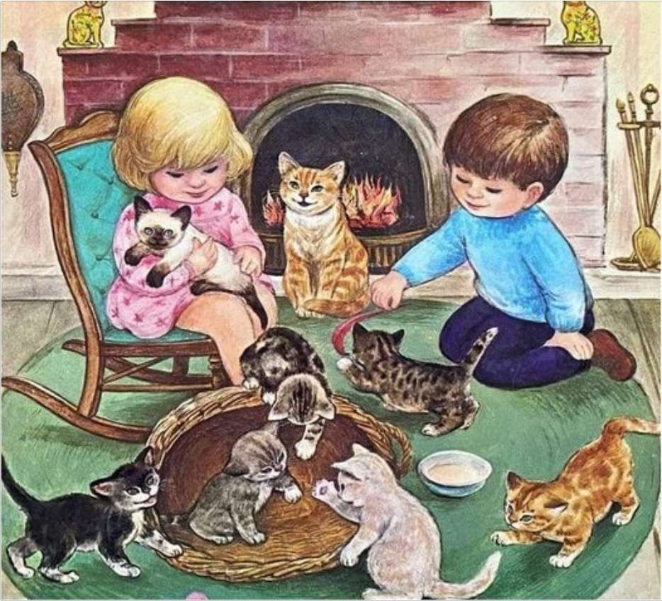Taková malá kočičí rodinka Puzzlespiel online